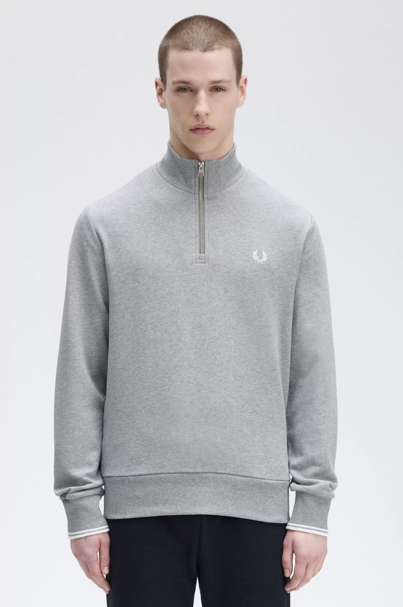 MULHER Fred Perry Camisola Com Meio Fecho De Correr