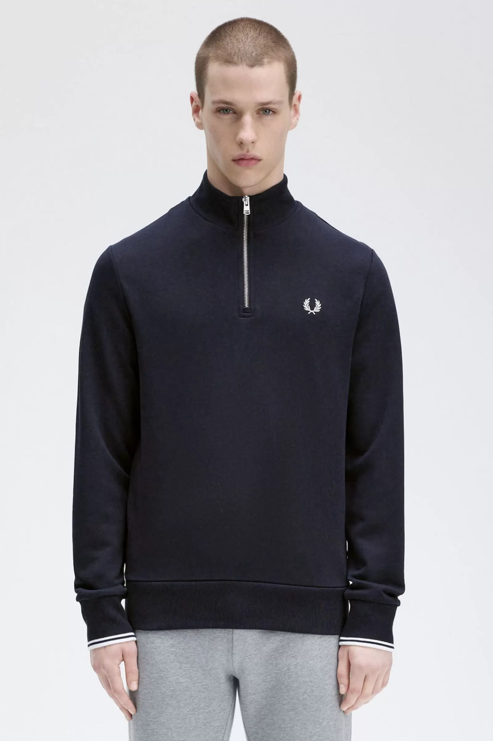 MULHER Fred Perry Camisola Com Meio Fecho De Correr