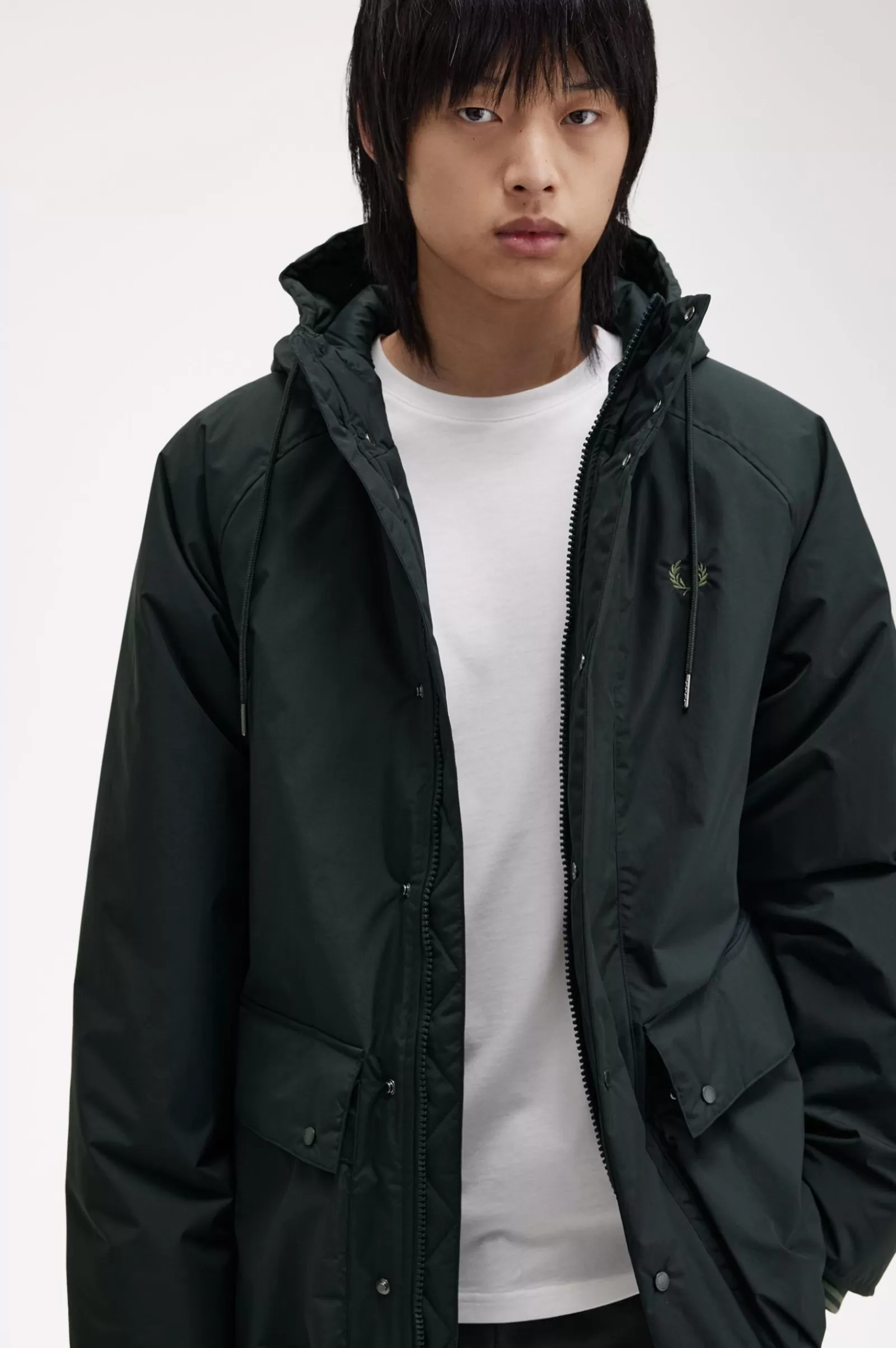 MULHER Fred Perry Casaco Acolchoado Com Fecho De Correr Integral