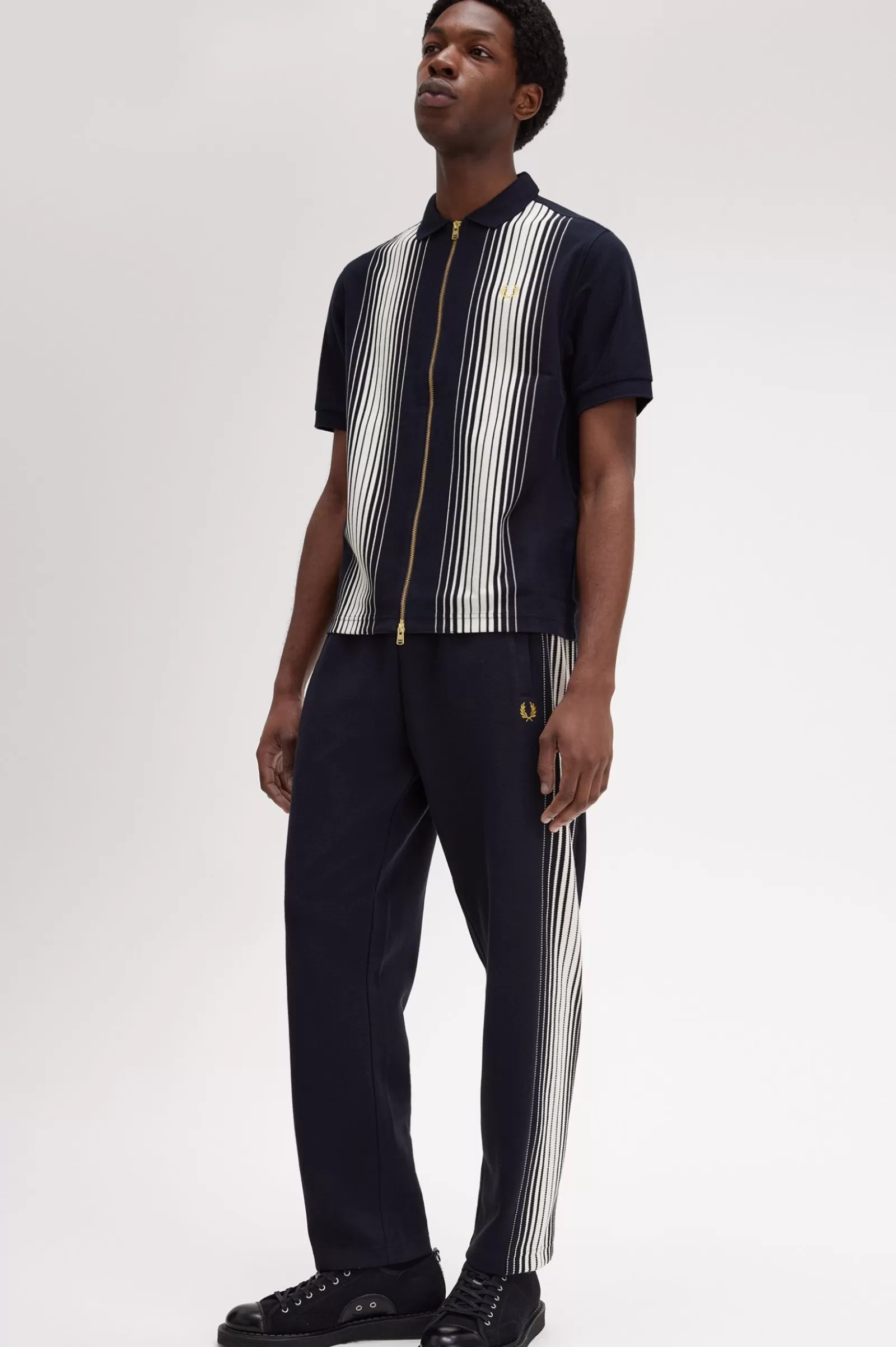 MULHER Fred Perry Polo Com Fecho De Correr Integral Com Risca Ombré