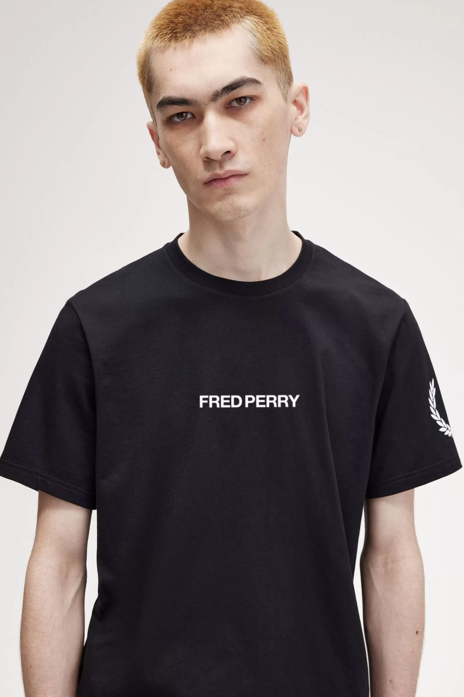 MULHER Fred Perry T-shirt Com Símbolo Duplo Da Marca